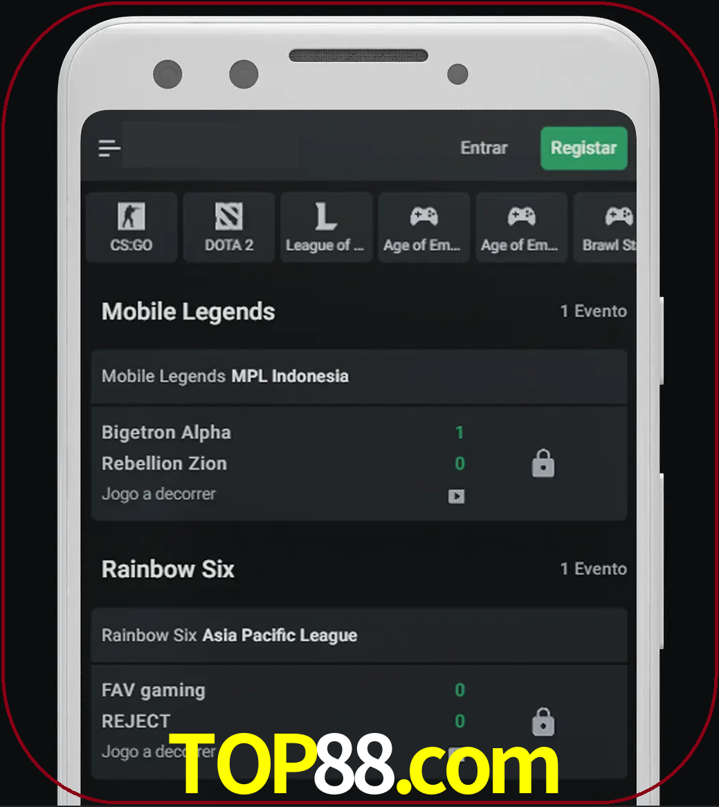 Esportes permitem apostar nos maiores torneios.