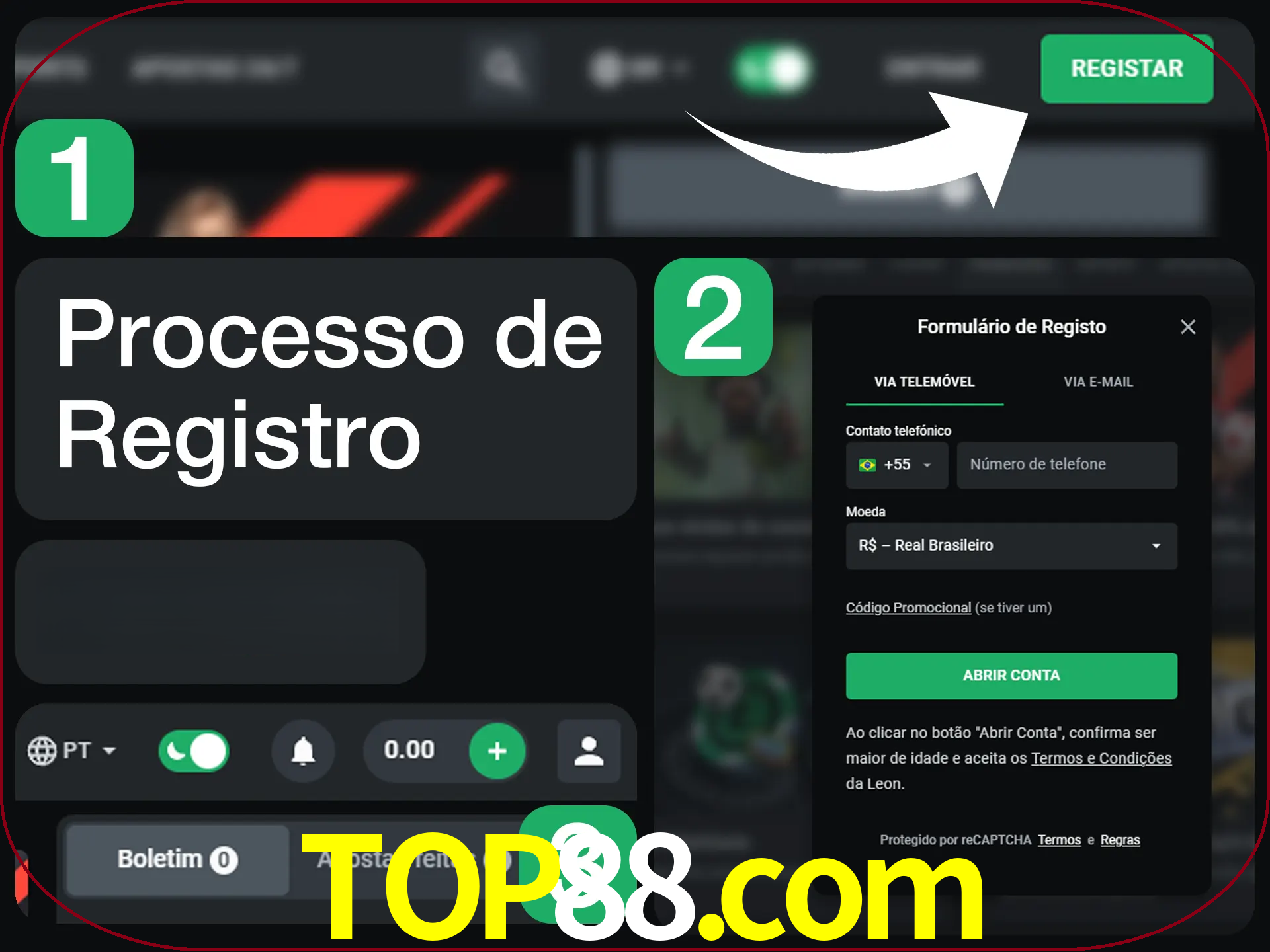 O processo de registro na LeonBet é simples.